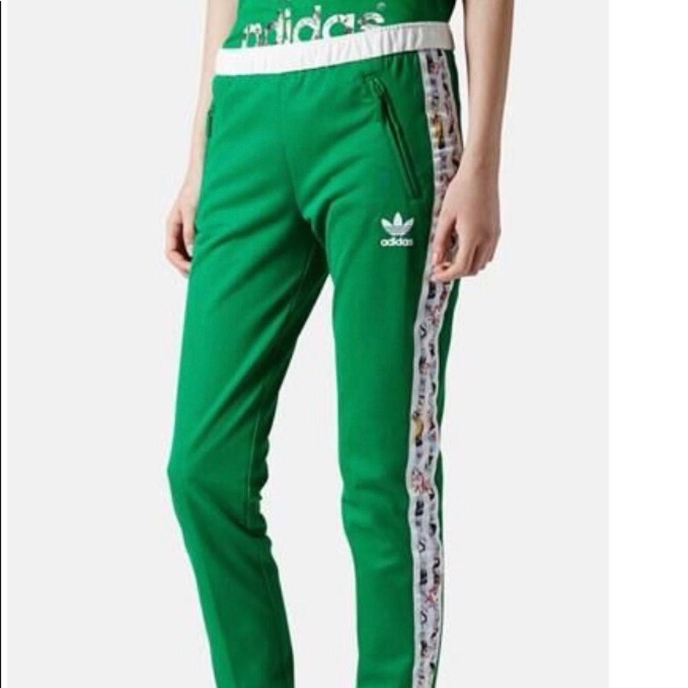 ADIDAS X TOPSHOP GREEN JOGGERS